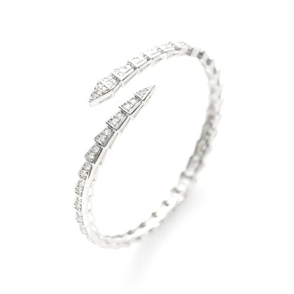 Bracelet manchette en cristal serpentine
